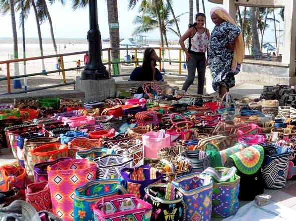 Wayuu baskets sold in Riohacha, Colombia